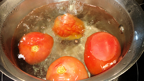 {image: tomato sashimi - blanch tomatoes}