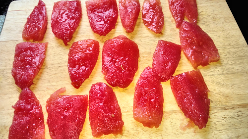 {image: tomato sashimi - tomato filets}